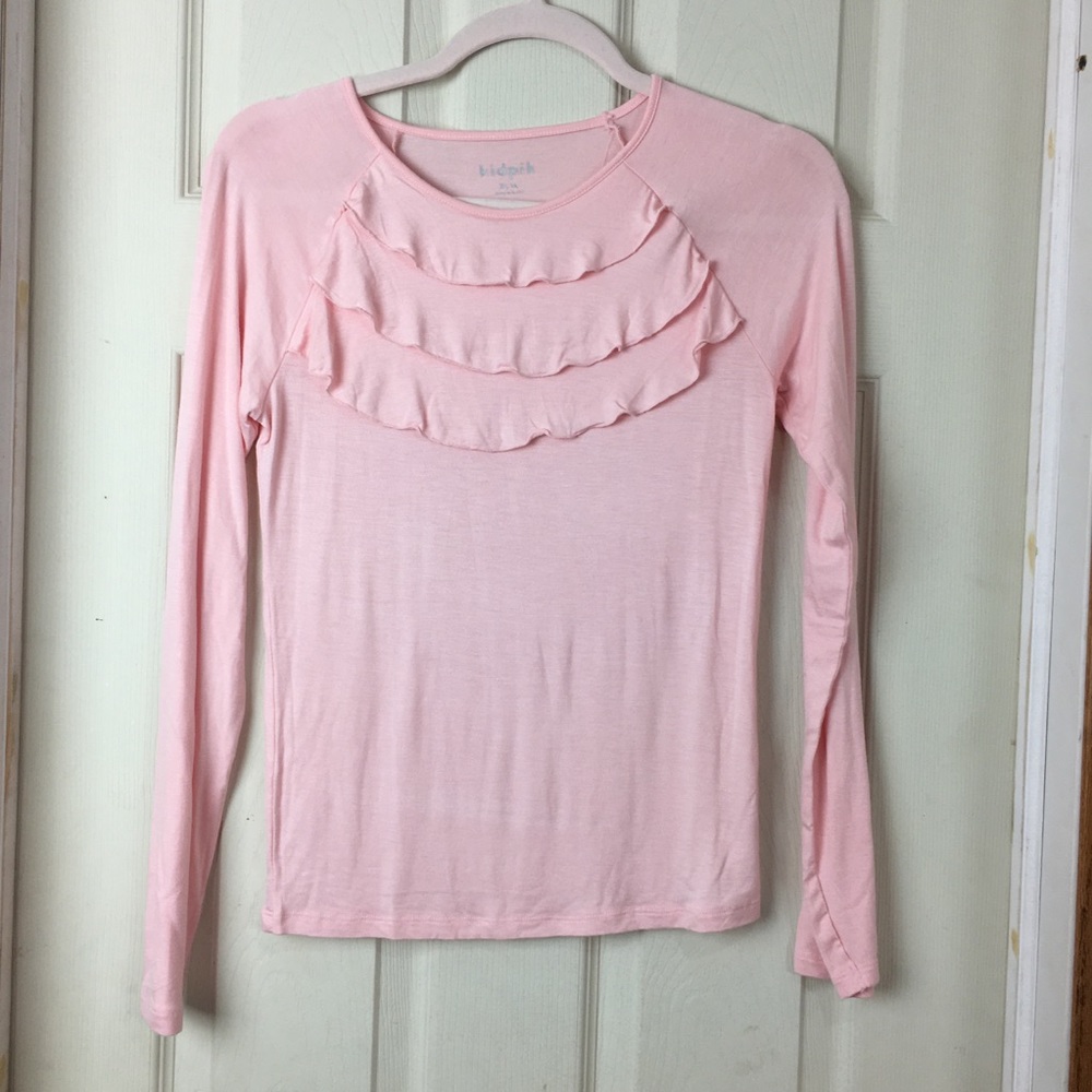 💲 Kid Pik light pink ruffled top size 14 New